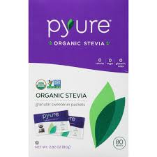 Pyure Organic Stevia Granular Sweetener Packets Sugar Substitute 80 Count Walmart Com Walmart Com