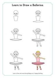 Craft Stick Ballerina Ballerina Drawing Easy Drawings For Kids Drawing Lessons For Kids