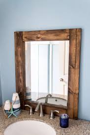 Andy star bathroom mirror for wall, wall mounted mirror 24x36 inch black wood frame, clean floating panel hangs horizontal or vertical for bathroom vanity, living room, bedroom. Diy Rustic Bathroom Mirror Domestically Speaking