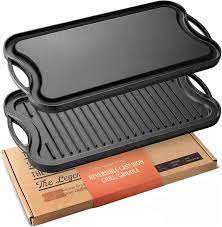 Maybe you would like to learn more about one of these? Amazon Com Legend Cast Iron Griddle For Gas Stovetop 2 In 1 Reversible 20 Cast Iron Grill Pan For Stovetop With Easy Grip Handles Use On Open Fire In Oven Lightly