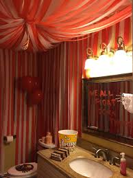 Creepy Carnival Inspired Bathroom Creepy Carnival Halloween House Party Clowns Halloween Decorations
