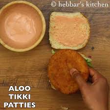 Aloo Tikki Burger Recipe Mcaloo Tikki Recipe Burger Tikki Recipe Recipe Veg Burgers Recipe Burger Recipes Burger Sauce