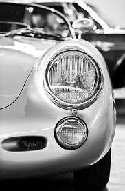 Leinwand Bild Porsche Spyder 550 1500 Rs I Oldtimer Detail Schwarzweiss Chrom Car Porsche Oldtimer Oldtimer Porsche