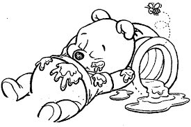 Download and print free pooh bear coloring pages. Baby Pooh Bear And Friends Coloring Pages