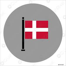 Die flagge dänemarks ist die offizielle dänische nationalflagge. Ursprungliche Und Einfache Danische Flagge Isolierter Vektor In Stock Vektorgrafi Crushpixel