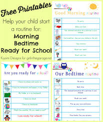 Free Printable Morning Routine Charts With Pictures Free