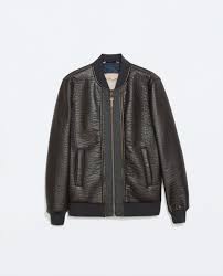 Embossed Jacket Look Leather Jackets Man Sale Zara Malaysia Faux Leather Bomber Leather Jacket Men Mens Jackets