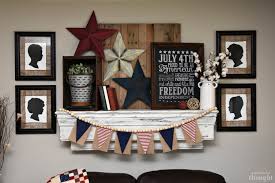 Dress up branches with glitter paint, then place in vases or use as christmas mantel decorations. Patriotic 4th Of July Mantel A Wonderful Thought