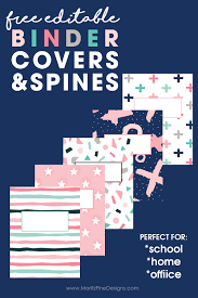 Creating spine labels is easy in word but if a user wants a different design, they can download ms spine label templates according to their preference. Editable Binder Covers Spines Free Printable Download