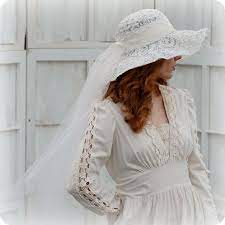 Vintage Wide Brim Lace Wedding Hat With Veil 1970s Bohemian Etsy Vintage Wedding Hats 70 Fashion Wedding Hats