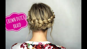 Braiding your hair takes only about two minutes of your time—and the only styling tools you need are a brush and a hair band. Easy Crown Dutch Braid Tutorial On Medium Hair Youtube