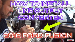 Sub panel wiring grounding question do yourself a big favor and somewhere near the sub panel but outside drive in a copper plated 58 or 34. How To Install A Line Output Converter Sub Amp In A 2016 Ford Fusion Se With A Factory Stereo Youtube