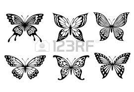 Beautiful Butterflies In Monochrome Style For Tattoo Design Black Butterfly Tattoo Butterfly Tattoo Butterfly Tattoo Designs