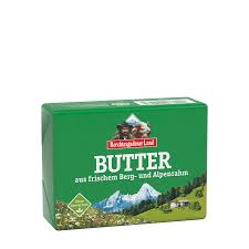 Butter is a fat made by churning the cream of milk, most often from cows. 250 G Butterpackchen Butter Aus Frischem Berg Und Alpenrahm Butter Butter Privatverbraucher Unsere Produkte Molkerei Berchtesgadener Land