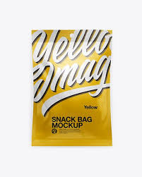 Glossy Snack Bag Mockup In Bag Sack Mockups On Yellow Images Object Mockups Mockup Free Psd Free Psd Mockups Templates Free Logo Mockup Psd