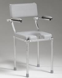Shower chair with backrest parts: Multichair 3000 Tub And Commode Chair