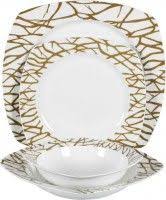 korkmaz gala collection 24 parca kare porselen yemek takimi 6 kisilik a8973 yemek takimlari yemek yemek takimi