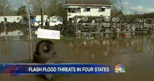 When a flash flood warning . States Of Emergency Flood Warning In Effect Across 4 States