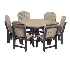 Patio furniture create the perfect atmosphere for your patio, porch or backyard with custom fire pits, affordable outdoor dining sets, and comfortable patio chairs. Six Chair Round Patio Set Comfort Time Furniture