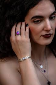 Moon Phase Cuff Bracelet, Witchy Boho Jewelry, Lunar Phases Bracelet,  Celestial Gift