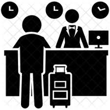 hotel reception icon of glyph style available in svg png eps ai icon fonts hotel reception icon