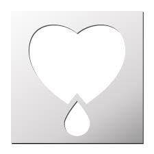 Pochoir Coeur Qui Saigne Pochoir Coeur Stickers