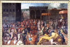 Image of Italy, Florence, Pope Leo X (Giovanni de Medici) coming back by  Bronzino, Agnolo di Cosimo (1503-72)