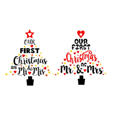 The size of our free svg files can be increased or decreased without any loss of quality. Our First Christmas Cuttable Design
