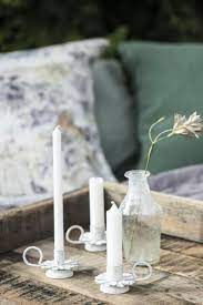 Made of high quality iron material with matte black finish, anti corrosion and anti rust, solid and durable to use. Greengate Shop Hihola House Garden Ib Laursen Candle Holder F Dinner Candle Flower W Handle