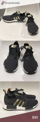 Adidas Originals Nmd R1 Black And Gold Nwt Adidas Originals Nmd R1 Grey Gold Shoe Wm 8 Gold Shoes Adidas Original Nmd R1 Adidas