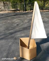 Duct tape may be used on any part of or all of the boat. Cardboard Box Boat Craftulate