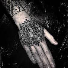 Flower Of Life Mandala Tattoo On The Right Hand Flower Of Life Tattoo Hand Tattoos Flower Tattoo Hand
