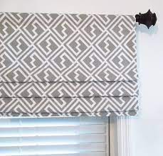 Voile tie up shade small window roman curtain rod pocket panel 46x63 blue. 14 Best Roman Blinds On Curtain Poles Or With Pelmets Ideas Roman Blinds Window Coverings Curtains