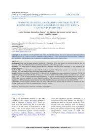 Maybe you would like to learn more about one of these? Pdf Personal Hygiene Sanitation And Food Safety Knowledge Of Food Workers At The University Canteen In Indonesia