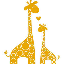 Download Vinyl Decal I Love You Giraffe Mom And Baby Tay877 Giraffe Wall Art Decal Wall Art Baby Elephant Cartoon