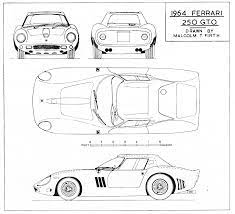 Why it's the the 1963 ferrari 250 gto. Ferrari 250 Gto Series Ii 1964 Blueprint Download Free Blueprint For 3d Modeling Ferrari Car Drawings Gto