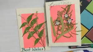 How many layers were used, where they've positioned. Greeting Card Using Dried Leaves And Flowers Kids Crafts Youtube