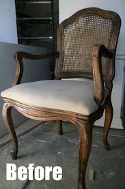 how to upholster a caned back chair