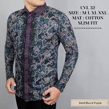 Kemeja Batik Pria Lengan Panjang Elegan Keren Cvl32 Shopee Indonesia