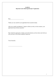 Thank you for applying for our open job position. 34 College Rejection Letter Samples Examples á… Templatelab