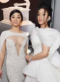 Cardi B Her Sister Slayed The Grammy Red Carpert Tea Length Wedding Dress Wedding Gowns Gown Wedding Dress