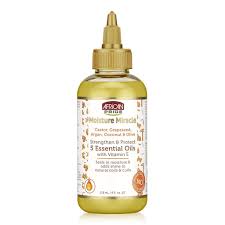 This versatile curling cream blends shea butter and flax seed oil to provide deep moisture, lasting definition, and radiant shine; African Pride Moisture Miracle Strengthen Protect 5 Essential Oils 4 Oz Naturallycurly