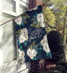 Welcome House Flag Large Home Flag Outdoor Flag Monogram House Flag House Flags Outdoor Flags