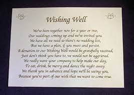 Personalised Small Wedding Gift Poem Cards Honeymoon Money Wishing Well Card Ebay Wishing Well Poems Wishing Well Wedding Wedding Gift Poem