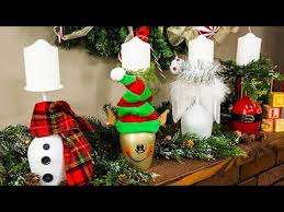 Diy Wine Glass Candle Holders Christmas Centerpiece Xmas Decor Youtube