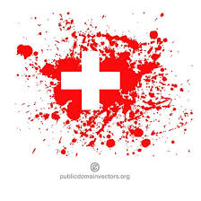 The national flag of switzerland is a red square flag with a bold, equilateral white cross in its center; Swiss Flag Grunge Design Free Vector Image In Ai And Eps Format Creative Commons License