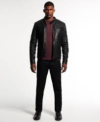 Superdry bruker informasjonskapsler (cookies) for å gi deg den beste opplevelsen på nettet. Superdry Leading Leather Biker Jacket Mens Idris Jackets And Coats