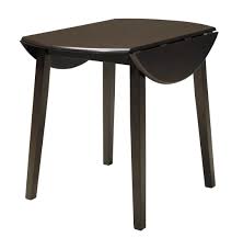 Frankston Circular Drop Leaf 4 Seater Dining Table Dark Brown