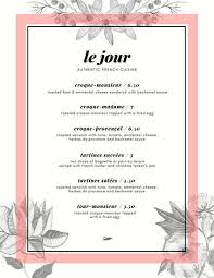 Black Pink Floral French Menu Menu Template Pink Floral Menu