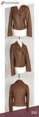 American Rag Cie Vegan Leather Moto Jacket Brown Leather Moto Jacket Vegan Leather Moto Jacket Clothes Design
